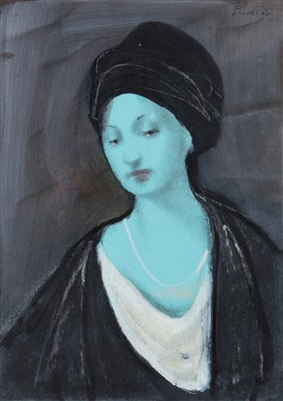 Angelo Bordiga (Bagolino 1963) Senza titolo Olio su cartoncino 34x25 cm Firmato