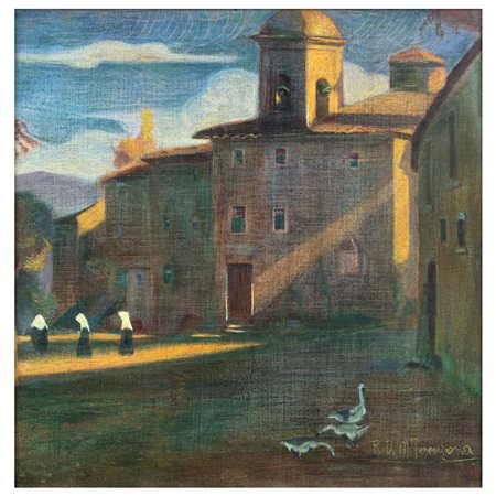 Raoul Dal Molin Ferenzona Firenze 1879 - Milano 1946 50x50 cm.