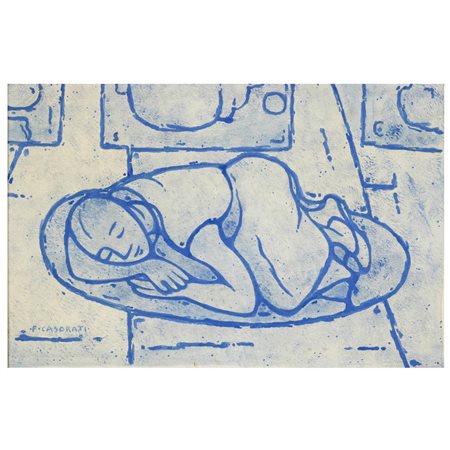Felice Casorati Novara 1883 - Torino 1963 33x47 cm.