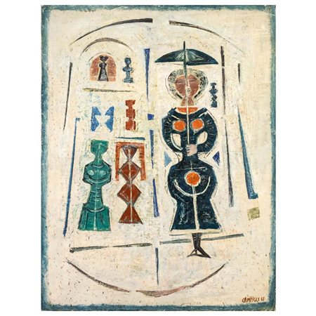 Massimo Campigli Berlino 1895 - Saint-Tropez 1971 116x89 cm.