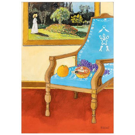 Carlo Mazzoni Roma 1922 100x70 cm.