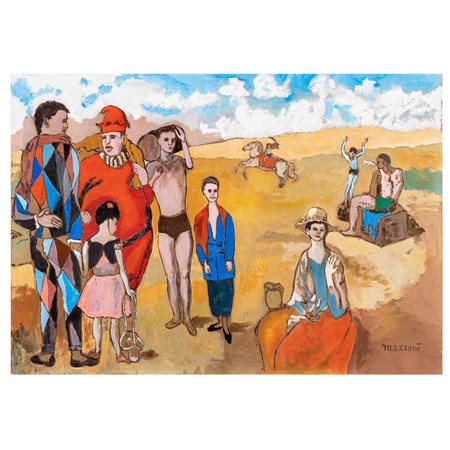 Carlo Mazzoni Roma 1922 70x100 cm.