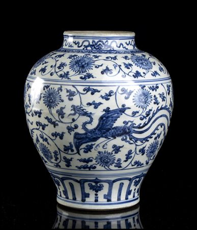 VASO IN PORCELLANA 'BIANCO E BLU'
Cina, XIX-XX secolo