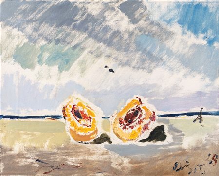 Filippo De Pisis (Ferrara, 1896 - Milano, 1956) Pesca sulla spiaggia 1948...