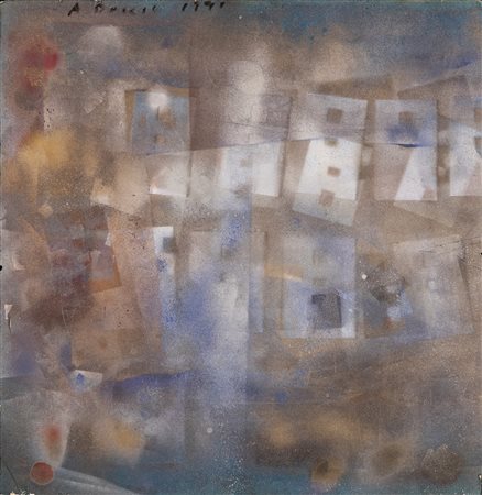 Massimiliano Fuksas (Roma, 1944 - ) Senza titolo 1991 Spray su pannello in...