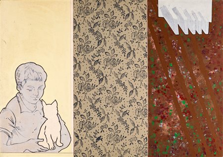 Renato Mambor (Roma, 1936 - Roma, 2014) Trittico 1992 Matita, acrilico,...