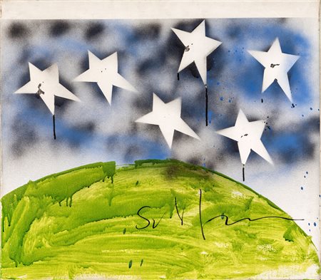 Mario Schifano (Homs, 1934 - Roma, 1998) Senza titolo 1973-1978 smalto e...