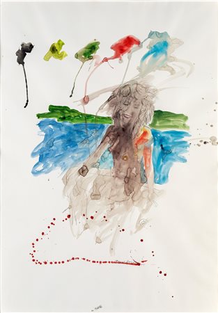 Franco Angeli (1:Principale) (Roma, 1935 - Roma, 1988) Al mare Inizi anni '70...