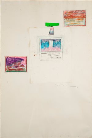 Mario Schifano (Homs, 1934 - Roma, 1998) Senza titolo 1979-81 Pennarelli,...