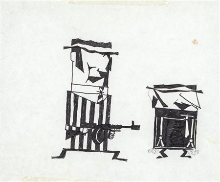 Pini Pascali (Bari, 1935 - Roma, 1968) Gemello Kisler e Ragno (I Killer's)...