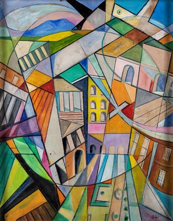 Pierluigi Sibò Bossi (Milano, 1907 - Milano, 2000) Compenetrazione di ali e...