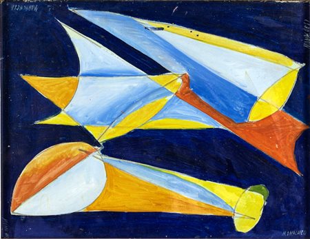 Sante Monachesi (Macerata, 1910 - Roma, 1991) Monachesi Futurista 1931 Olio...