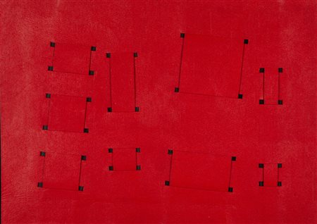 Armando Marrocco (Galatina, 1939 - ) Intreccio politico 1969 Idropittura su...