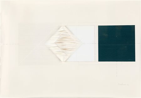 AGOSTINO BONALUMI (Vimercate, 1935 - Desio, 2013) Progetto Verde 1974 Tecnica...