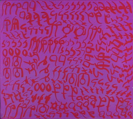 Carla Accardi (Trapani, 1924 - Roma, 2014) Violarosso 1970 Tempera alla...