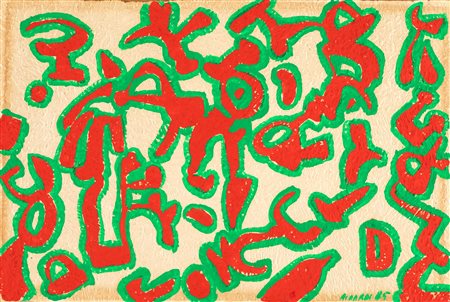 Carla Accardi (Trapani, 1924 - Roma, 2014) Rossoverde 1985 Tempera su carta...