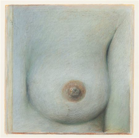 Franco Sarnari (Roma, 1933 - Scicli, 2022) Quadro per un seno 1972 Pastelli...