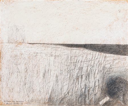 Ruggero Savinio (Torino, 1934 - ) Distanza dal paesaggio 1972 Matita e...