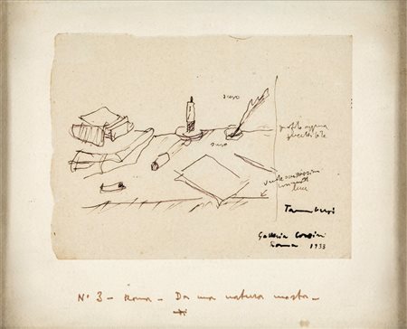 Orfeo Tamburi (Jesi, 1910 - Parigi, 1994) da una Natura Morta 1933 China su...