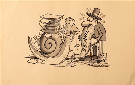 Benito Jacovitti (Termoli, 1923 - Roma, 1997) Senza titolo 1977 China e...