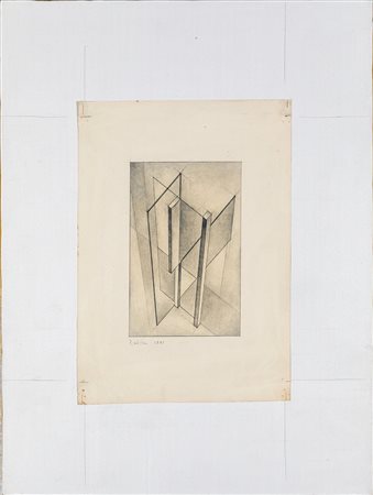 Mario Radice (Como, 1898 - Milano, 1987) Composizione L.A.M.P. 1935 Matita su...