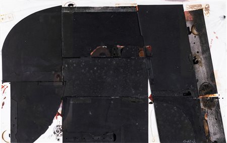 Piero Raspi (Spoleto, 1926 - ) Senza Titolo 1962 Tecnica mista su cartoncino...