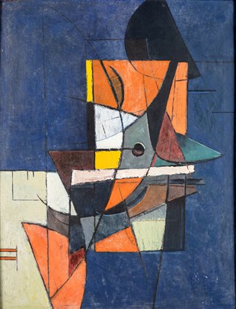 Sigfrido Oliva (Messina, 1942 - ) Astratto 1975 Olio su tela cm 127x98...