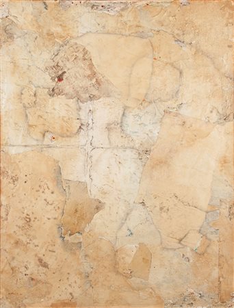 Mario Coppola (Enna, 1934 - ) Metamorfosi 1960 Pittura e collage su tela cm...