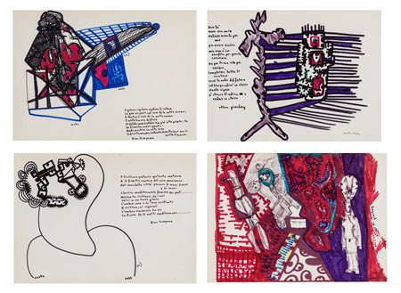 Sebastiano Carta (Prioro Gargallo, 1913 - Roma, 1973) Senza titolo 1966...