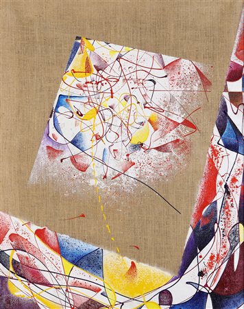 Domingo Notaro (Palermiti, 1939 - ) Orizzonte germinale 1996 Acrilico su tela...