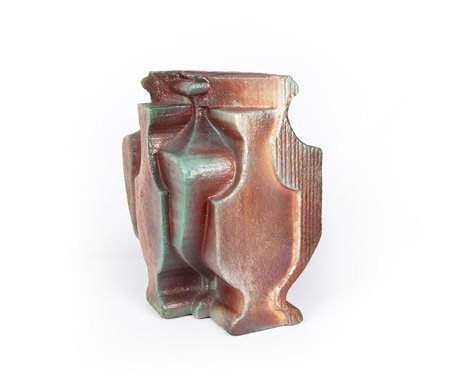 Nino Caruso (Tripoli, 1928 - Roma, 2017) Bottiglie Terracotta smaltata cm...