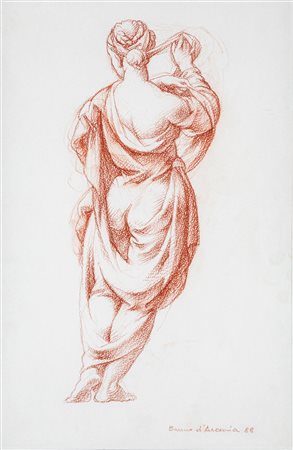 Bruno D'Arcevia (Arcevia, 1946 - ) Studio di donna 1988 Pastello su carta cm...