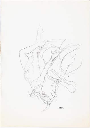 Bruno D'Arcevia (Arcevia, 1946 - ) Senza titolo 1982 China su carta cm 50x35...