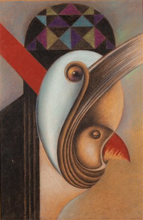 Alexander Chantsev ( - ) Faust Olio e pastelli su masonite cm 90x60 - in...