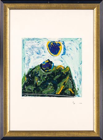 Mario Schifano (Homs, 1934 - Roma, 1998) Isola + terra Serigrafia...