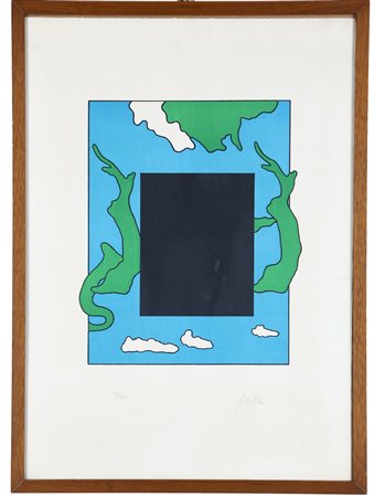 Tano Festa (Roma, 1938 - Roma, 1988) Senza titolo Litografia cm 70x50 - in...