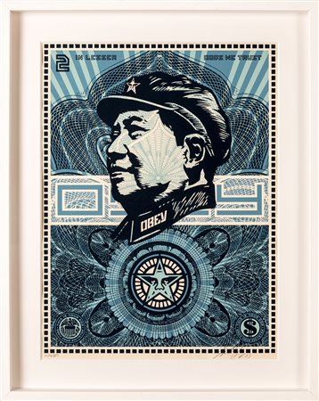Obey (Charleston, 1970 - ) Mao - in lesser gods we trust 2003 Serigrafia a...