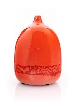 Emilio Scanavino (Genova, 1922 - Milano, 1986) Vaso in ceramica cm 22 h Firma...