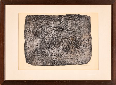 Jean Dubuffet (Le Havre, 1901 - Parigi, 1985) La Pierre 1962 Litografia cm...