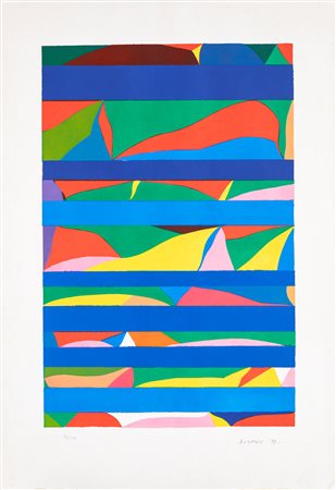 Piero Dorazio (Roma, 1927 - Perugia, 2005) Senza titolo 1973 Serigrafia cm...