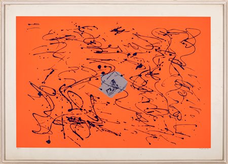 Giulio Turcato (Mantova, 1912 - Roma, 1995) Senza titolo Serigrafia materica...