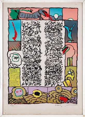 Pierre Alechinsky (Schaerbeek,, 1927 - ) Senza titolo Litografia cm 85x61 -...