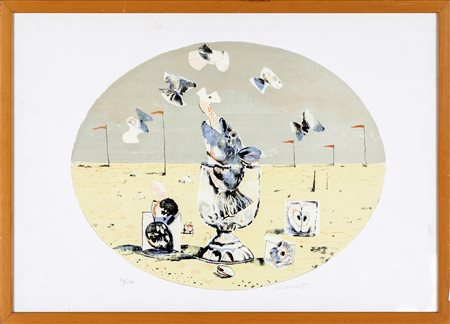 Antonio Possenti (Lucca, 1933 - Lucca, 2016) Senza titolo Litografia cm 46x65...