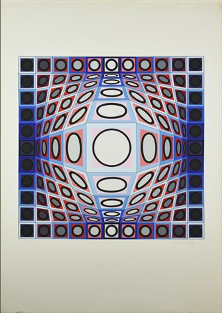 Victor Vasarely (1908 - 1997) SENZA TITOLO serigrafia, cm 100x70; es. FV 7/20...