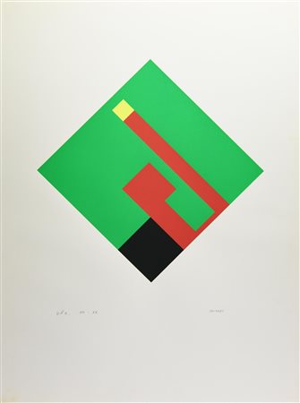 Bruno Munari (1907 - 1998) NEGATIVO-POSITIVO litografia, cm 61,5x45,5; p.d'a....