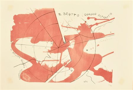 Mario Schifano (1934 - 1998) IL BRUTTO QUADRO ASTRATTO litografia, cm 50x70;...