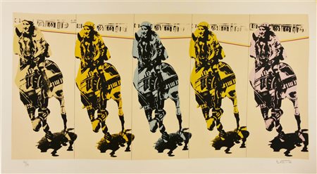 Gianni Bertini (1922 - 2010) TOTIP, 2001 serigrafia, cm 150x76; es. 46/75...