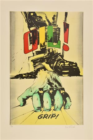 Gianni Bertini (1922 - 2010) GRIP, 2003 serigrafia, cm 110x77; es. 30/75...