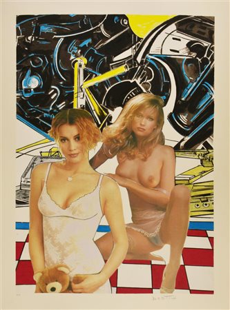 Gianni Bertini (1922 - 2010) LE BAMBOLE N.2, 2002 serigrafia, cm 107,5x87,5;...