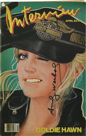 Andy Warhol (1928 - 1987) INTERVIEW, GOLDIE HAWN pennafeltro su copertina...